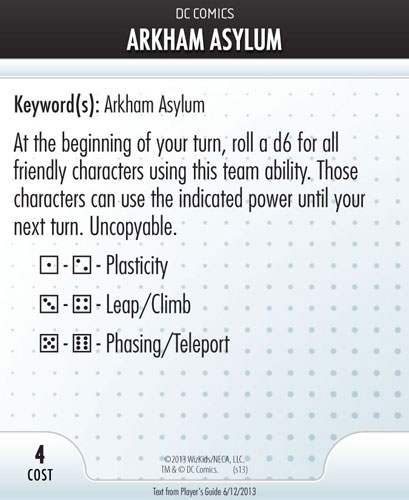 Heroclix Convention Exclusive Promos ATA card Arkham Asylum LE Heroclix Convention Exclusive Promos ATA card Arkham Asylum LE