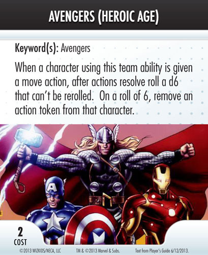 Heroclix Convention Exclusive Promos ATA card Avengers (Heroic Age) LE