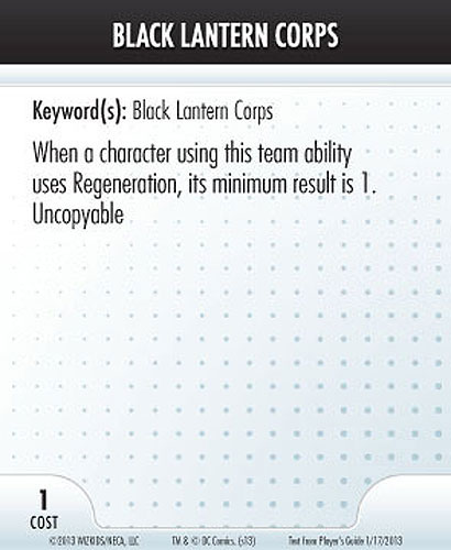 Heroclix Convention Exclusive Promos ATA card Black Lantern Corps LE Heroclix Convention Exclusive Promos ATA card Black Lantern Corps LE