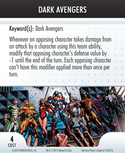 Heroclix Convention Exclusive Promos ATA card Dark Avengers LE Heroclix Convention Exclusive Promos ATA card Dark Avengers LE