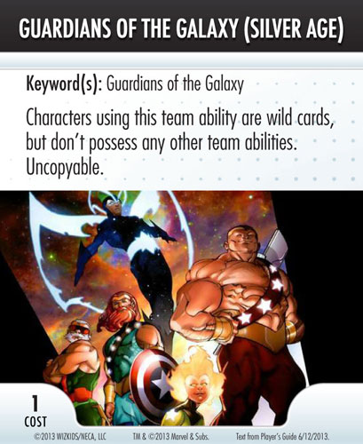 Heroclix Convention Exclusive Promos ATA card Guardians of the Galaxy (Silver Age) LE