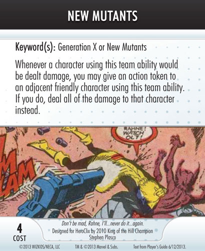 Heroclix Convention Exclusive Promos ATA card New Mutants LE