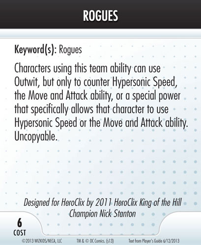 Heroclix Convention Exclusive Promos ATA card Rogues LE