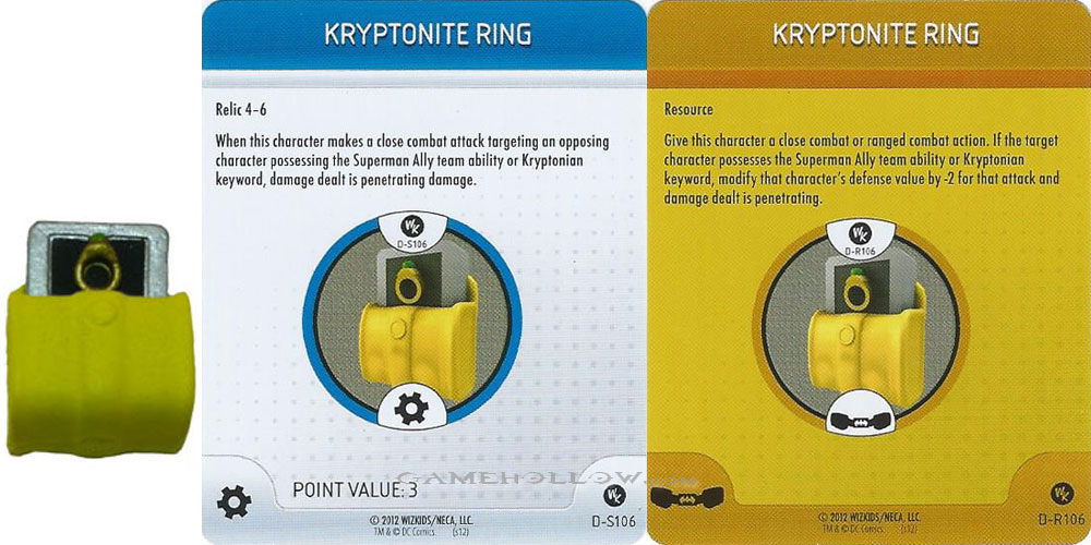 Heroclix Convention Exclusive Promos Utility Belt Kryptonite Ring SR Chase, D-S106 D-R106 Heroclix Convention Exclusive Promos Utility Belt Kryptonite Ring SR Chase, D-S106 D-R106