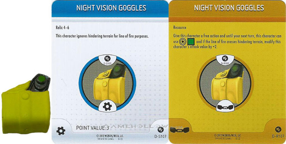 Heroclix Convention Exclusive Promos Utility Belt Night Vision Goggles SR Chase, D-S107 D-R107 Heroclix Convention Exclusive Promos Utility Belt Night Vision Goggles SR Chase, D-S107 D-R107
