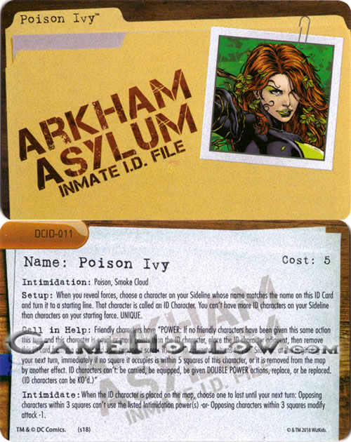 Heroclix Convention Exclusive Promos  ID Card Poison Ivy SR Chase, DCID-011
