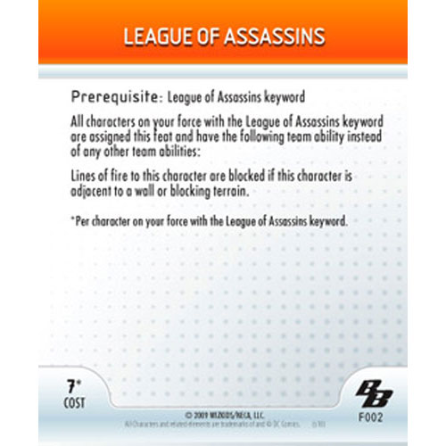 Heroclix DC Brave and the Bold F002 League of Assassins LE