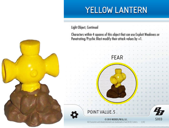 Heroclix DC Brave and the Bold S003 Yellow Lantern (Fear) 3D Object LE