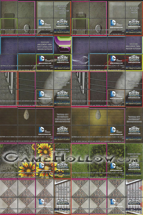 Heroclix Maps, Tokens, Objects, Online Codes Map Set Batman No Man's Land OP Kit 6 Map Lot