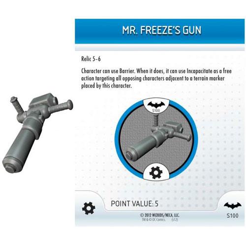 Heroclix DC Batman S100 Mr Freeze's Gun 3D Object LE OP Kit