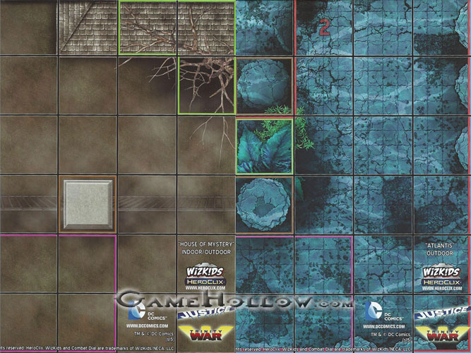 Heroclix Maps, Tokens, Objects, Online Codes Map House of Mystery / Atlantis (Trinity War)