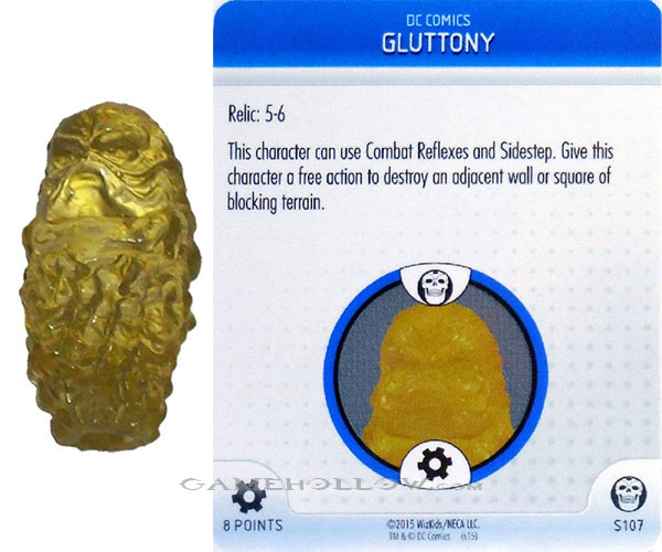 Heroclix DC Justice League Trinity War S107 Gluttony 3D Object LE 7 Deadly Sins