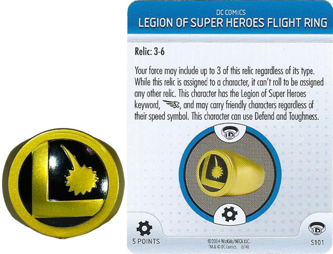 Heroclix DC Superman Legion of Super Heroes s101 Flight Ring 3D Object LE OP Kit