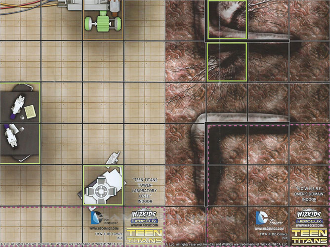 Heroclix DC Teen Titans Map N.O.W.H.E.R.E Omen's Domain / Teen Titans Tower Laboratory Level