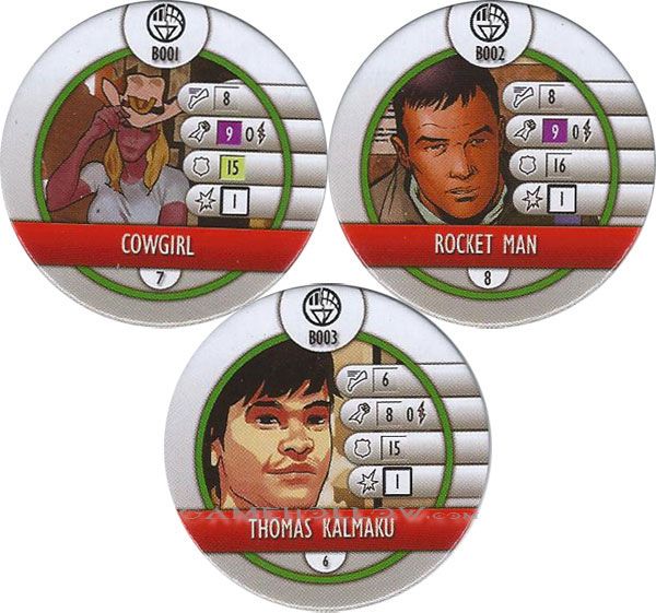 Heroclix DC War of Light OP Complete Bystander Token Set B001-B003