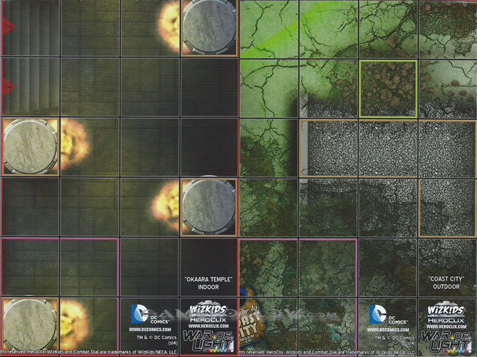 Heroclix DC War of Light OP Map Okaara Temple / Coast City (War of Light OP Kit)