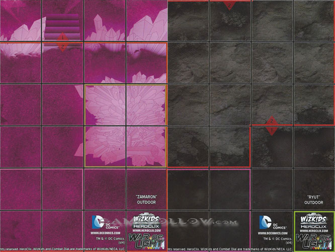 Heroclix Maps, Tokens, Objects, Online Codes Map Zamaron / Ryut (War of Light OP Kit)