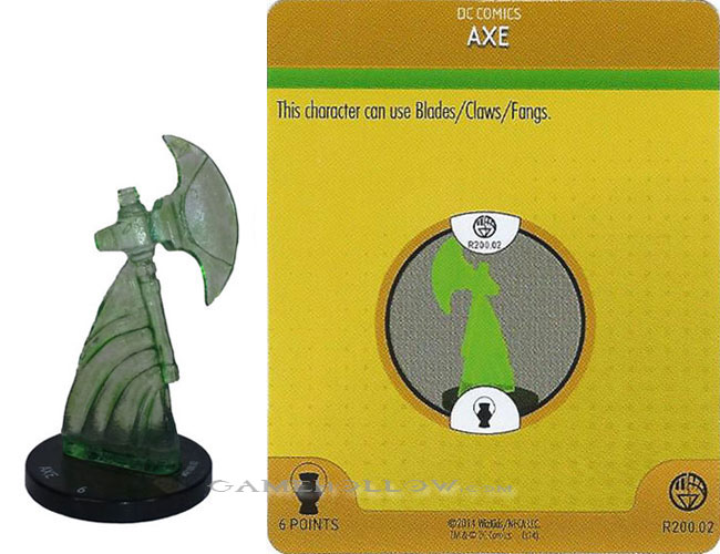 Heroclix DC War of Light OP R200.02 Construct Green Axe SR Chase 3D Relic