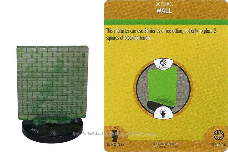 Heroclix DC War of Light OP R200.04 Construct Green Wall SR Chase 3D Relic