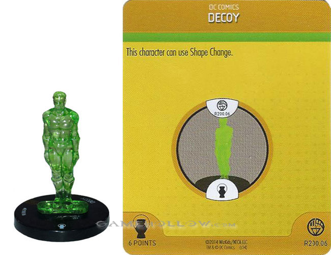 Heroclix DC War of Light OP R200.06 Construct Green Decoy 3D Relic LE OP Kit