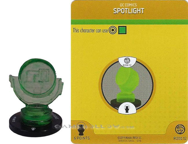 Heroclix DC War of Light OP R200.12 Construct Green Spotlight 3D Relic SR