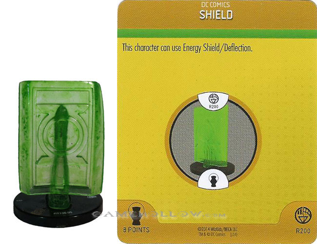 Heroclix DC War of Light OP R200 Construct Green Shield 3D Relic