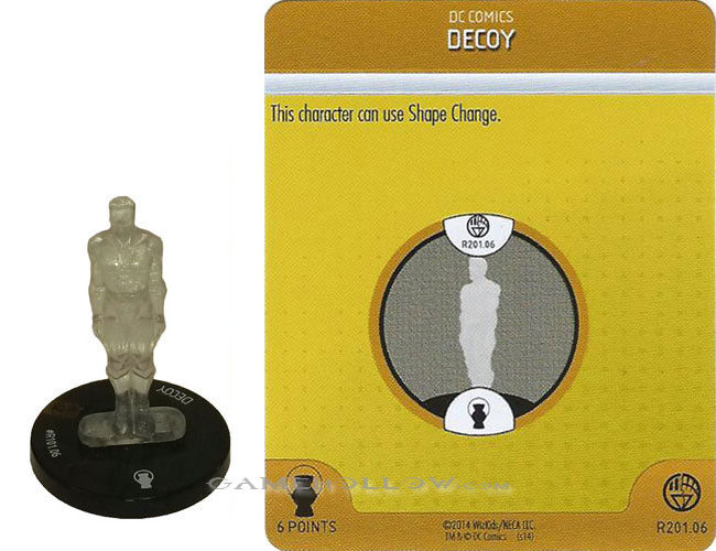 Heroclix DC War of Light OP R201.06 Construct White Decoy 3D Relic SR