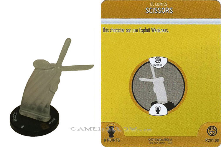 Heroclix DC War of Light OP R201.08 Construct White Scissors 3D Relic SR