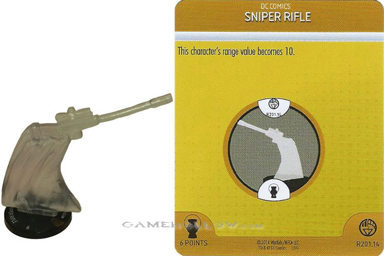 Heroclix DC War of Light OP R201.14 Construct White Sniper Rifle 3D Relic SR