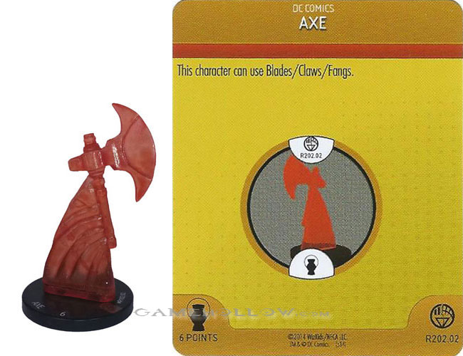 Heroclix DC War of Light OP R202.02 Construct Red Axe 3D Relic SR