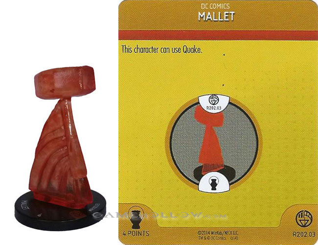 Heroclix DC War of Light OP R202.03 Construct Red Mallet 3D Relic SR