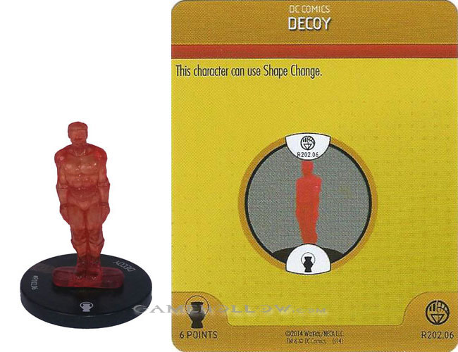 Heroclix DC War of Light OP R202.06 Construct Red Decoy 3D Relic SR