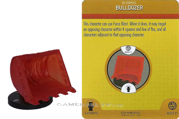 Heroclix DC War of Light OP R202.11 Construct Red Bulldozer 3D Relic SR