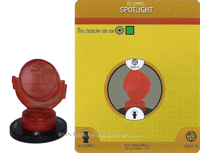 Heroclix DC War of Light OP R202.12 Construct Red Spotlight 3D Relic SR