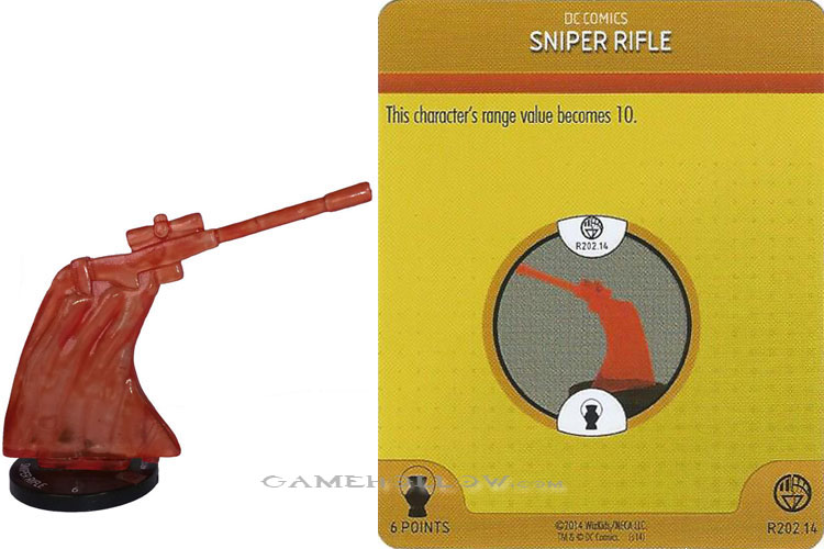 Heroclix DC War of Light OP R202.14 Construct Red Sniper Rifle 3D Relic SR