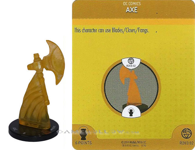 Heroclix DC War of Light OP R203.02 Construct Orange Axe 3D Relic SR