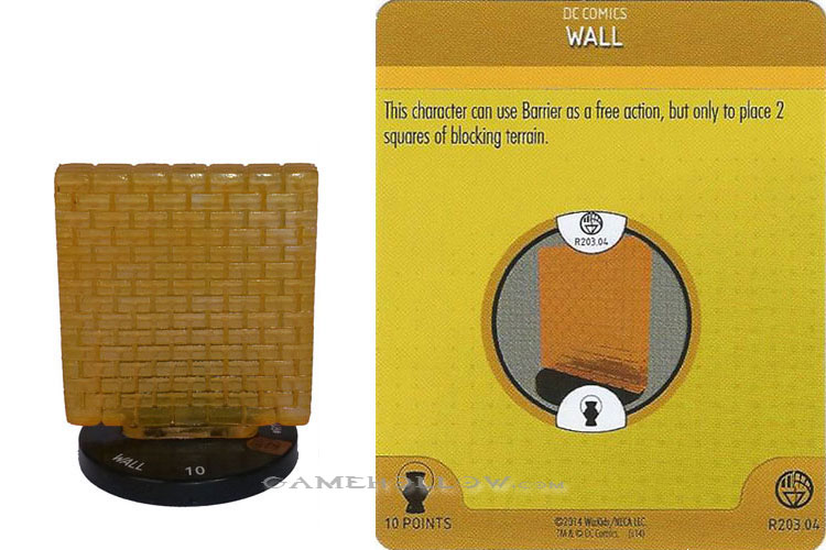 Heroclix DC War of Light OP R203.04 Construct Orange Wall 3D Relic SR