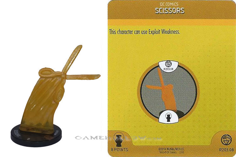 Heroclix DC War of Light OP R203.08 Construct Orange Scissors 3D Relic SR