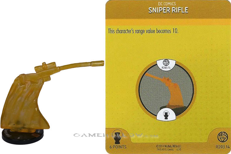 Heroclix DC War of Light OP R203.14 Construct Orange Sniper Rifle 3D Relic SR
