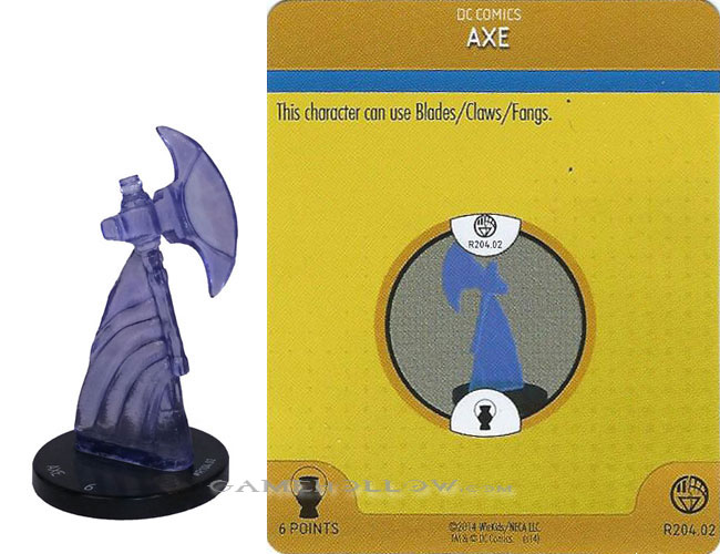 Heroclix DC War of Light OP R204.02 Construct Indigo Axe 3D Relic SR