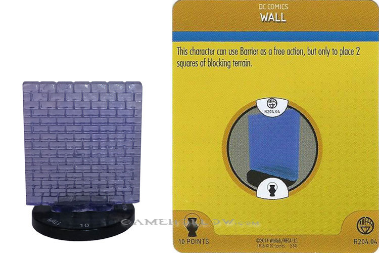 Heroclix DC War of Light OP R204.04 Construct Indigo Wall 3D Relic SR