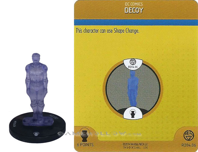 Heroclix DC War of Light OP R204.06 Construct Indigo Decoy 3D Relic SR