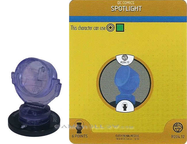 Heroclix DC War of Light OP R204.12 Construct Indigo Spotlight 3D Relic SR