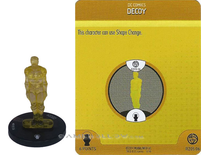 Heroclix DC War of Light OP R205.06 Construct Yellow Decoy 3D Relic SR