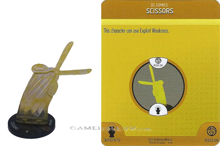 Heroclix DC War of Light OP R205.08 Construct Yellow Scissors 3D Relic SR