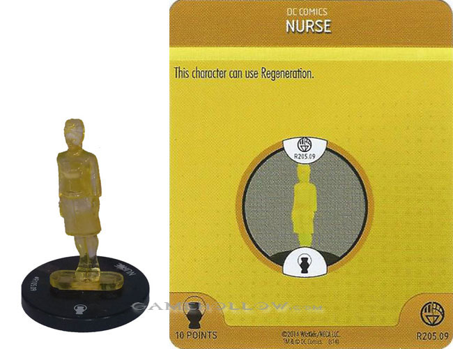 Heroclix DC War of Light OP R205.09 Construct Yellow Nurse 3D Relic SR