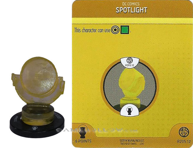 Heroclix DC War of Light OP R205.12 Construct Yellow Spotlight 3D Relic SR