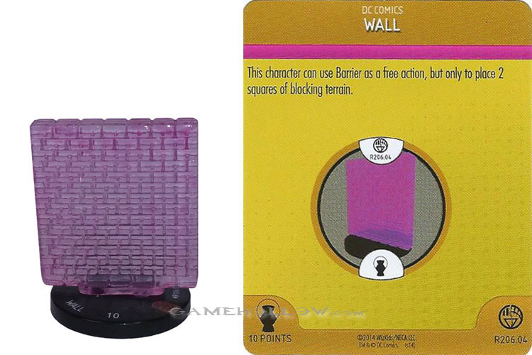 Heroclix DC War of Light OP R206.04 Construct Violet Wall 3D Relic SR