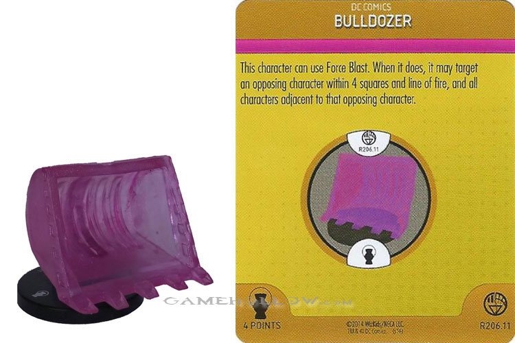 Heroclix DC War of Light OP R206.11 Construct Violet Bulldozer 3D Relic SR