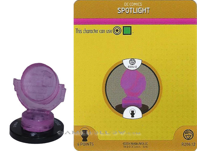 Heroclix DC War of Light OP R206.12 Construct Violet Spotlight 3D Relic SR